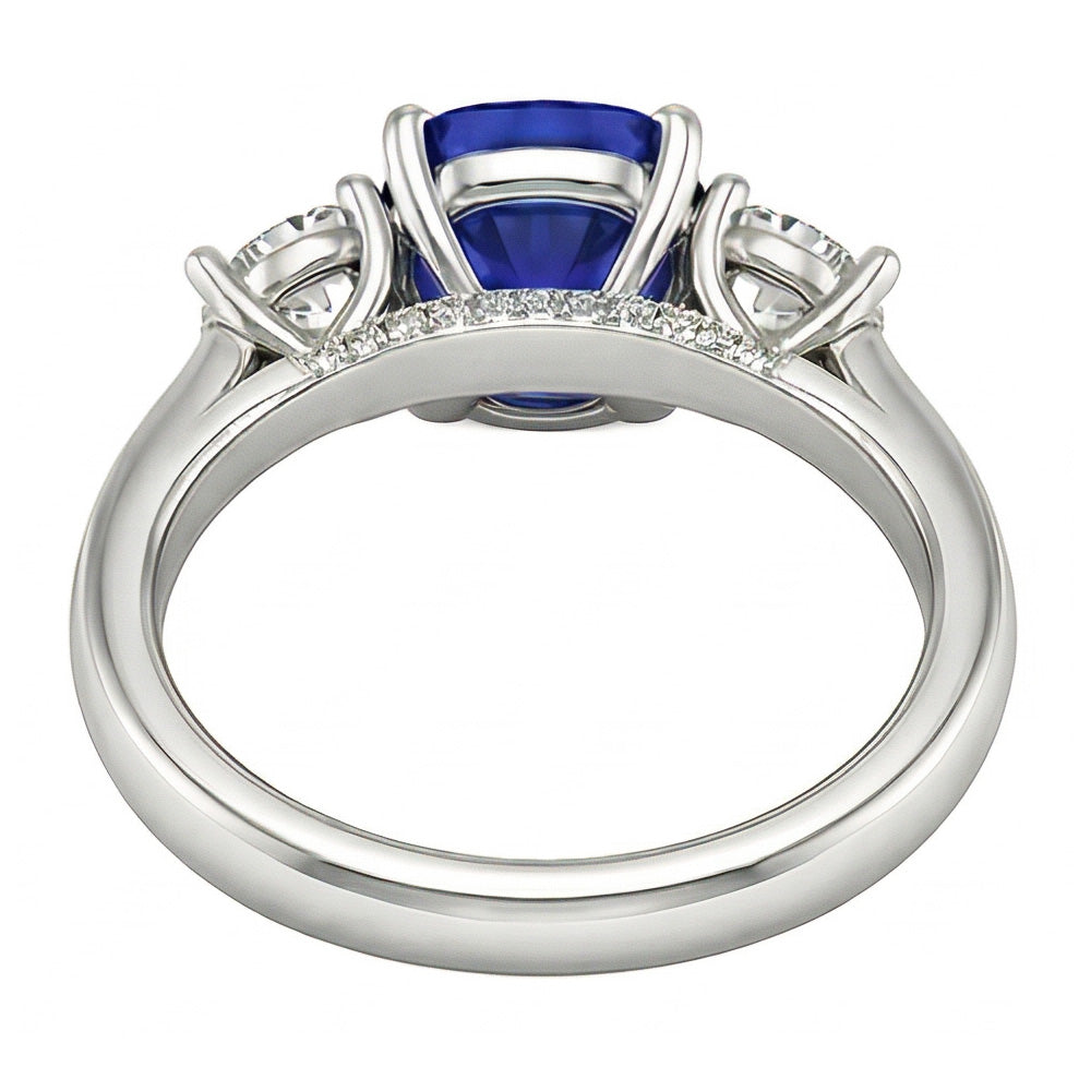 naturel round diamant 2.50carats bague sur blanc