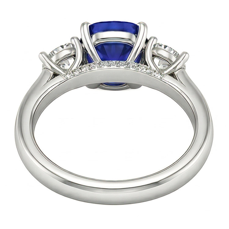 naturel round diamant 2.50carats bague sur blanc