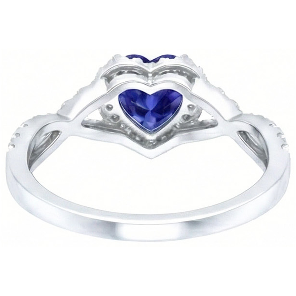 naturel round diamant 1carats bague vue de dessus