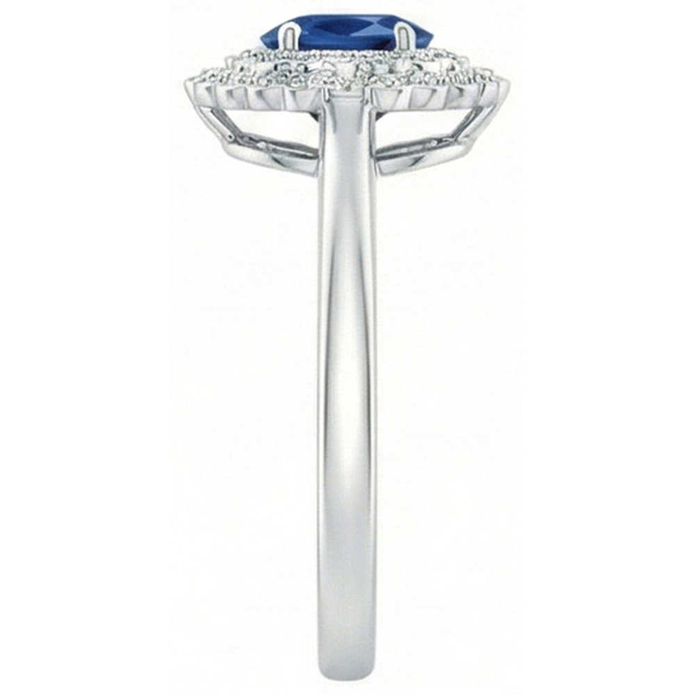 naturel oval diamant 3.25carats bague vue de dessus
