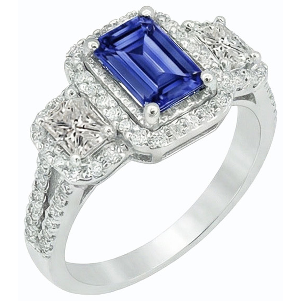naturel round saphir 3.50carats bague détail rapproché