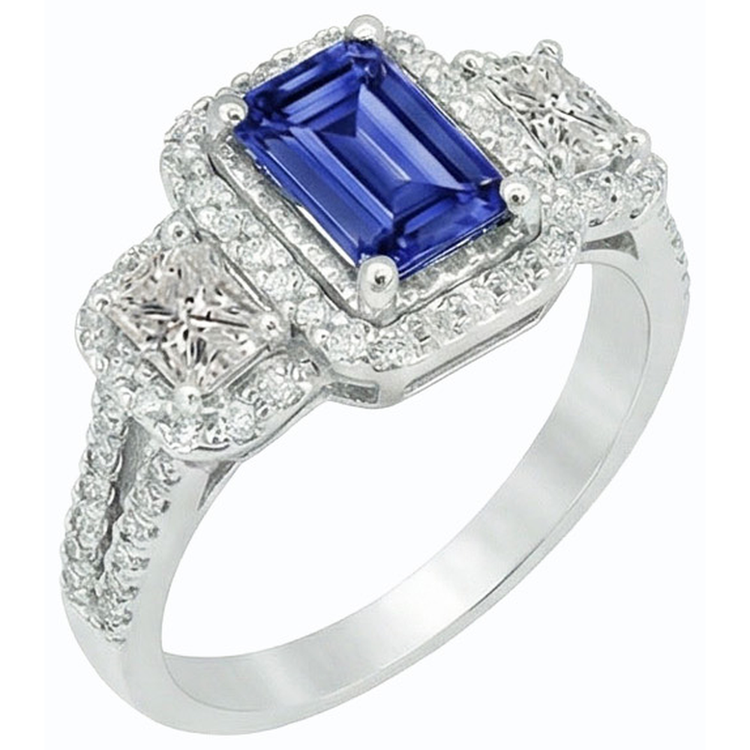 naturel round saphir 3.50carats bague détail rapproché