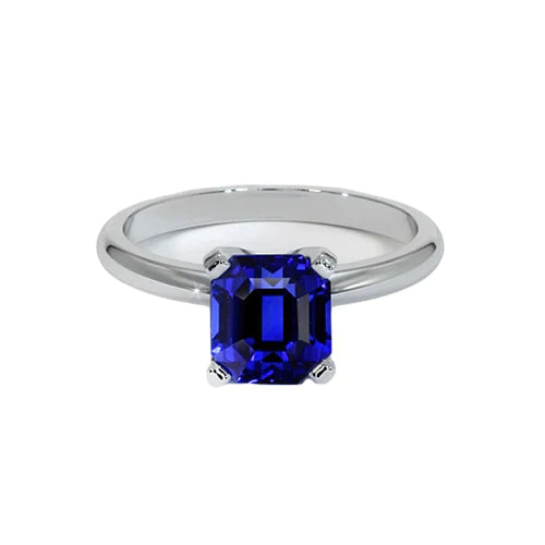 Bague Saphir Bleu Foncé 4 Carats