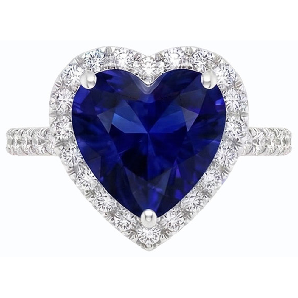 naturel heart diamant 3.50carats bague angle de côté