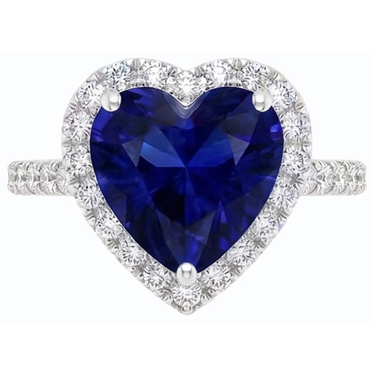 naturel heart diamant 3.50carats bague angle de côté