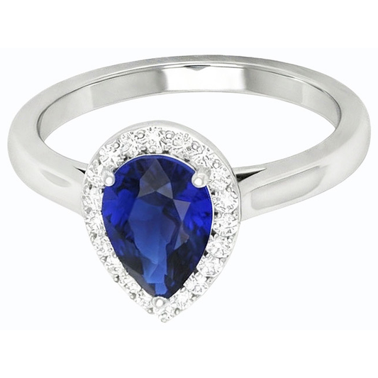 naturel pear diamant 3carats bague angle de côté
