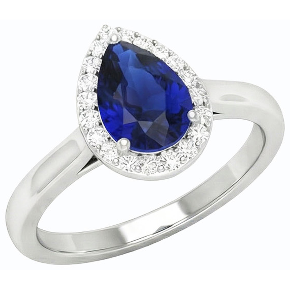 naturel pear diamant 3carats bague détail rapproché