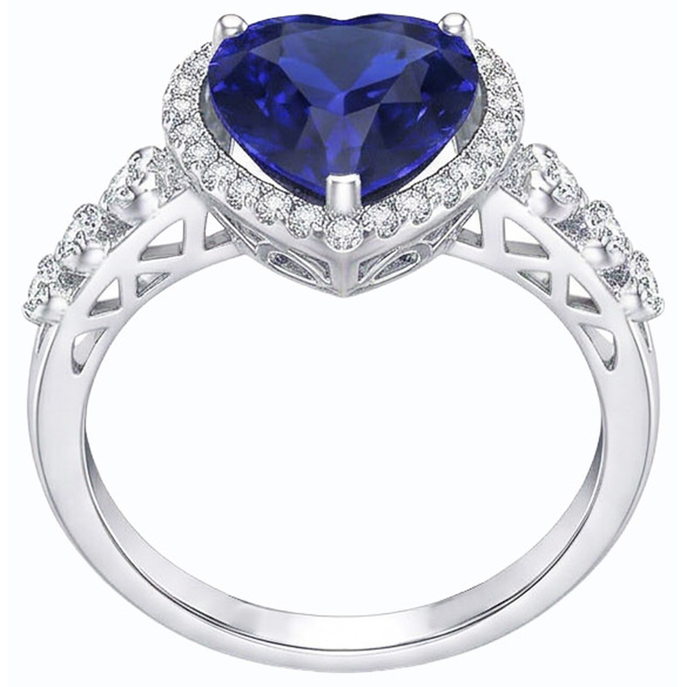 naturel round diamant 3.50carats bague vue de face