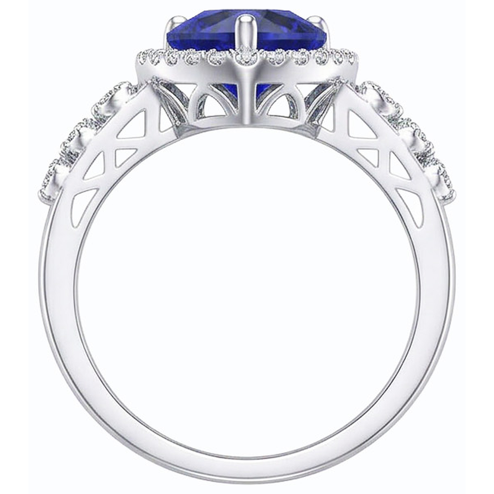 naturel round diamant 3.50carats bague angle de côté