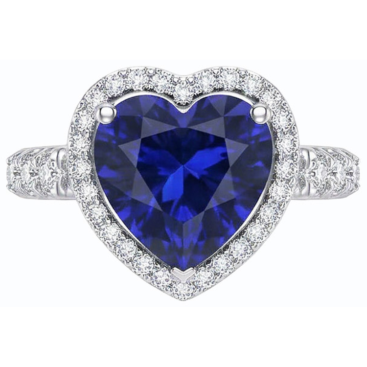 naturel round diamant 3.50carats bague vue de profil