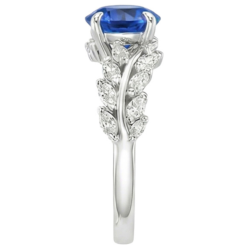naturel marquise diamant 3carats bague vue de profil