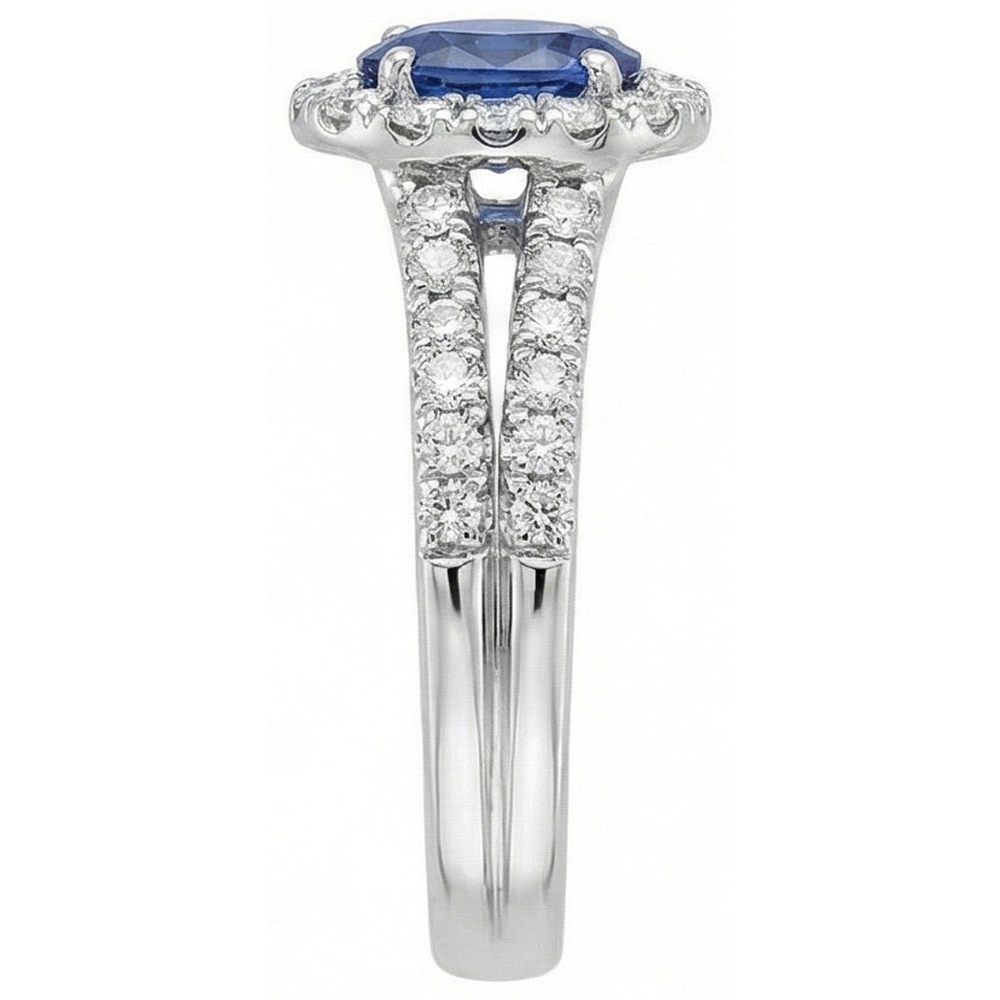 naturel oval diamant 3carats bague détail rapproché
