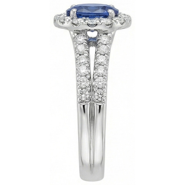 naturel oval diamant 3carats bague détail rapproché