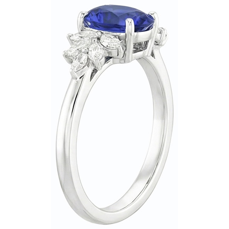 naturel marquise diamant 3.50carats bague vue de dessus