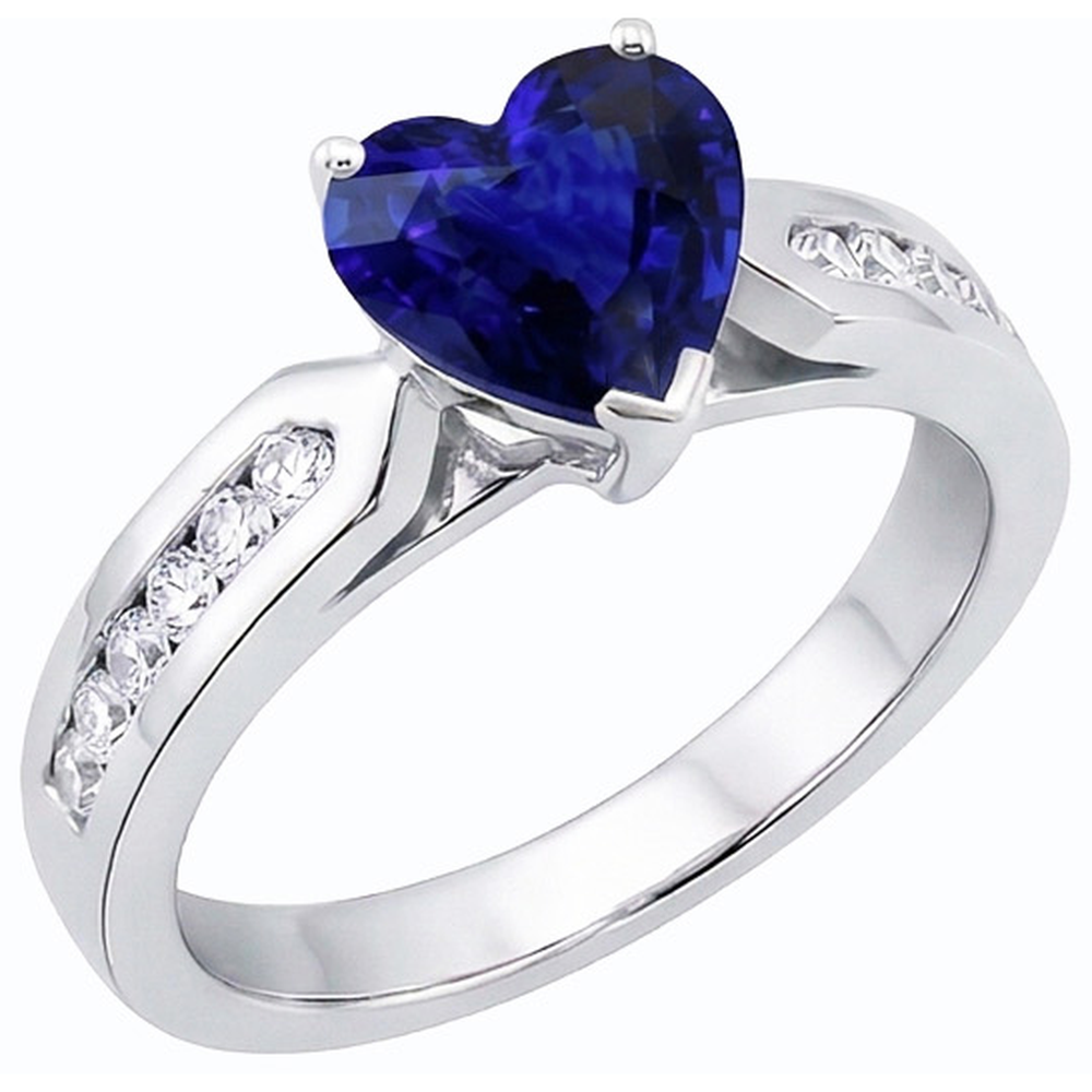 naturel round diamant 2.50carats bague vue de face