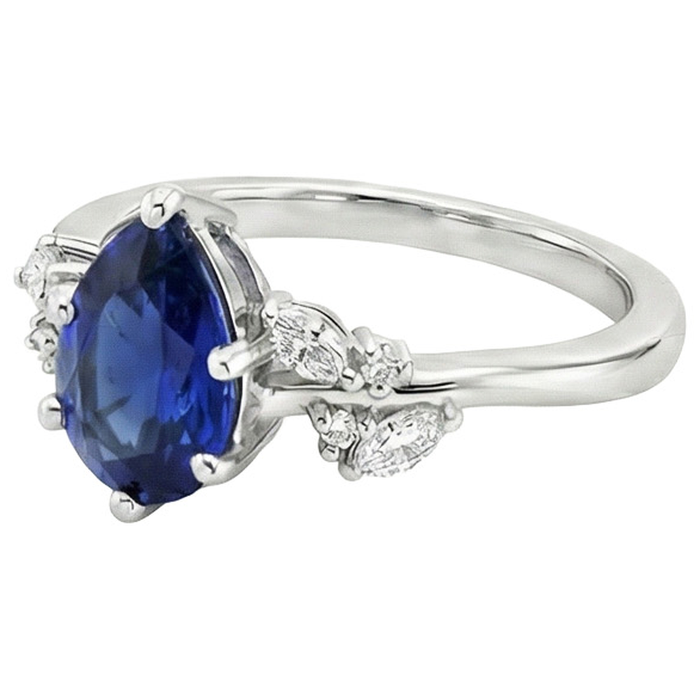 naturel marquise diamant 6.75carats bague vue de dessus