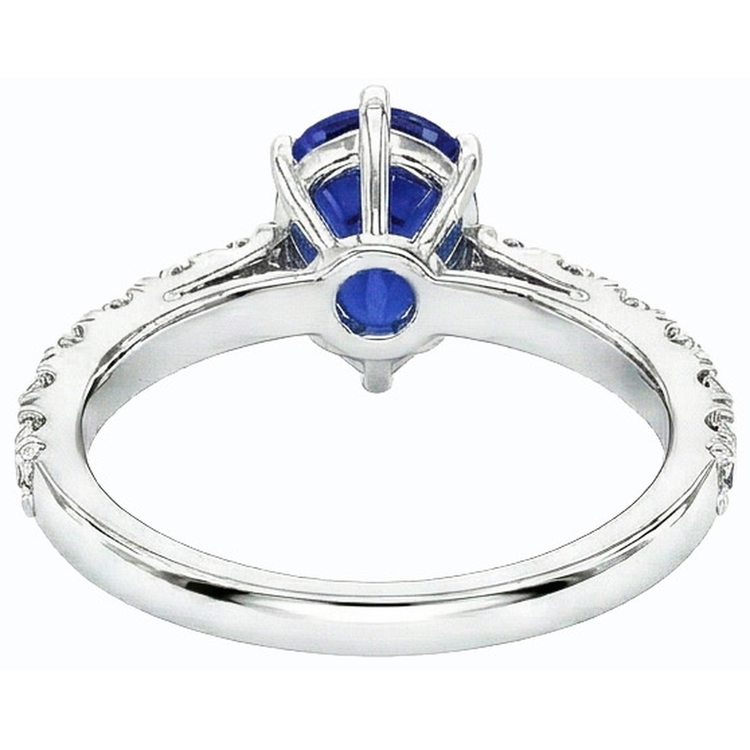 naturel pear diamant 3.50carats bague vue de dessus
