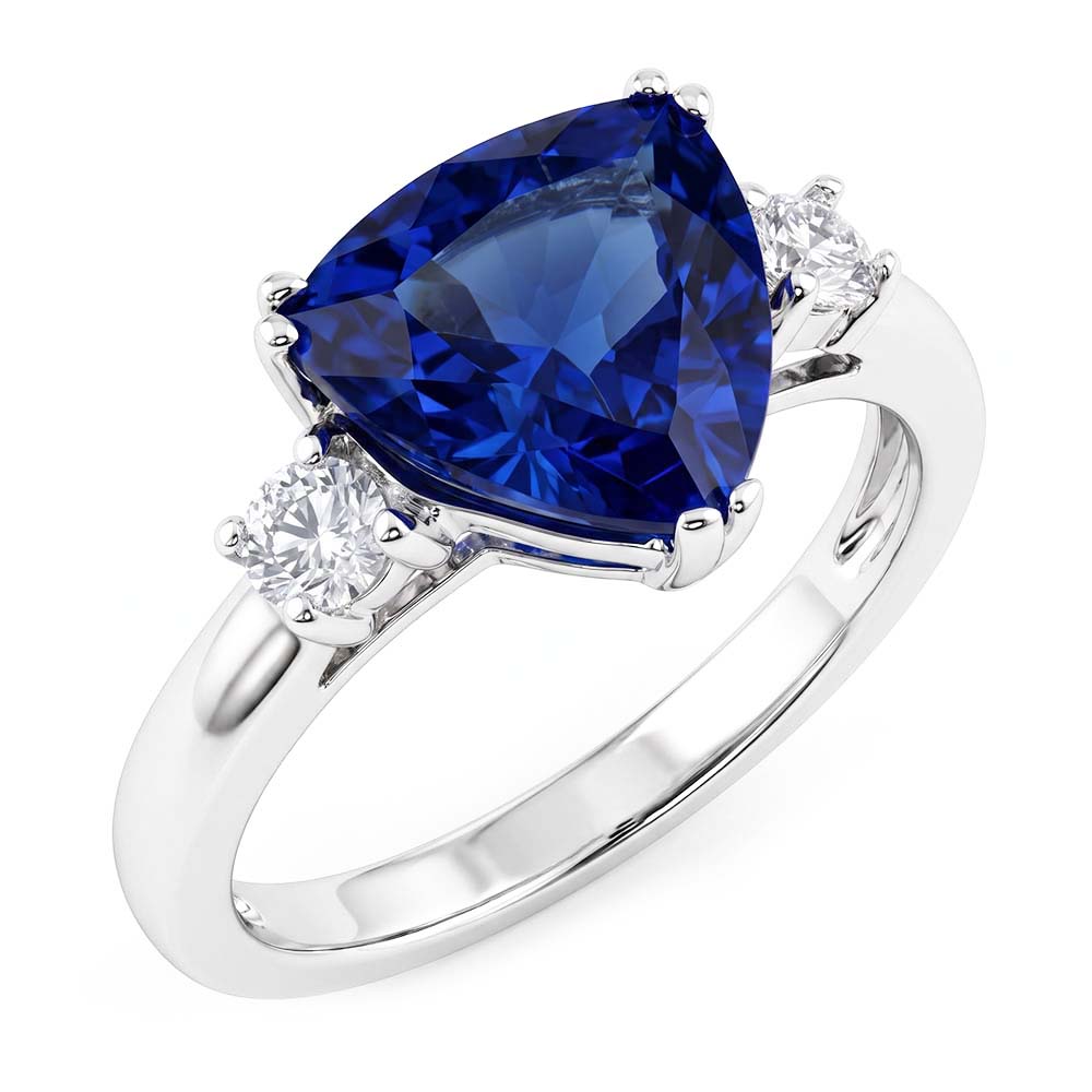 Bague Saphir Bleu Velours Bijoux Femme