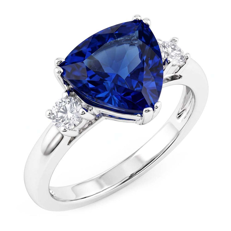 Bague Saphir Bleu Velours Bijoux Femme