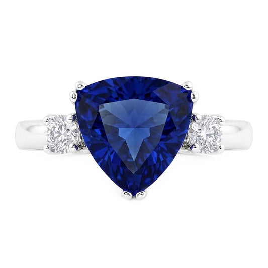 Bague Saphir Bleu Velours Bijoux Femme