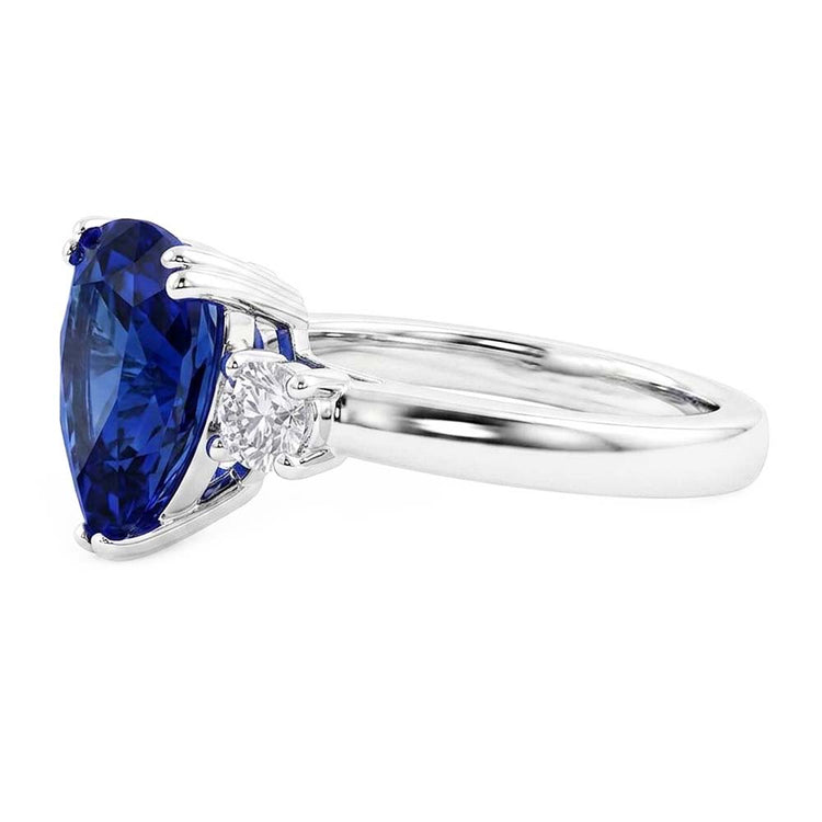Bague Saphir Bleu Velours Bijoux Femme