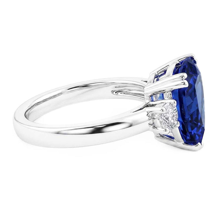 Bague Saphir Bleu Velours Bijoux Femme