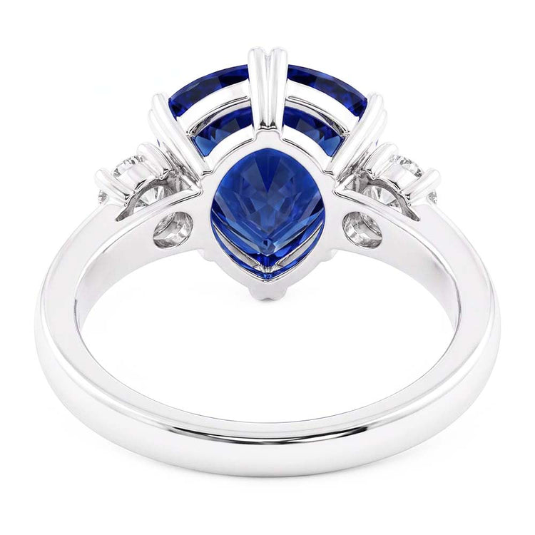 Bague Saphir Bleu Velours Bijoux Femme
