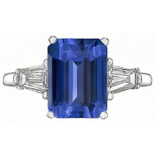 Bague Saphir Bleuet 3 Pierres