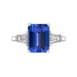 Bague Saphir Bleuet 3 Pierres