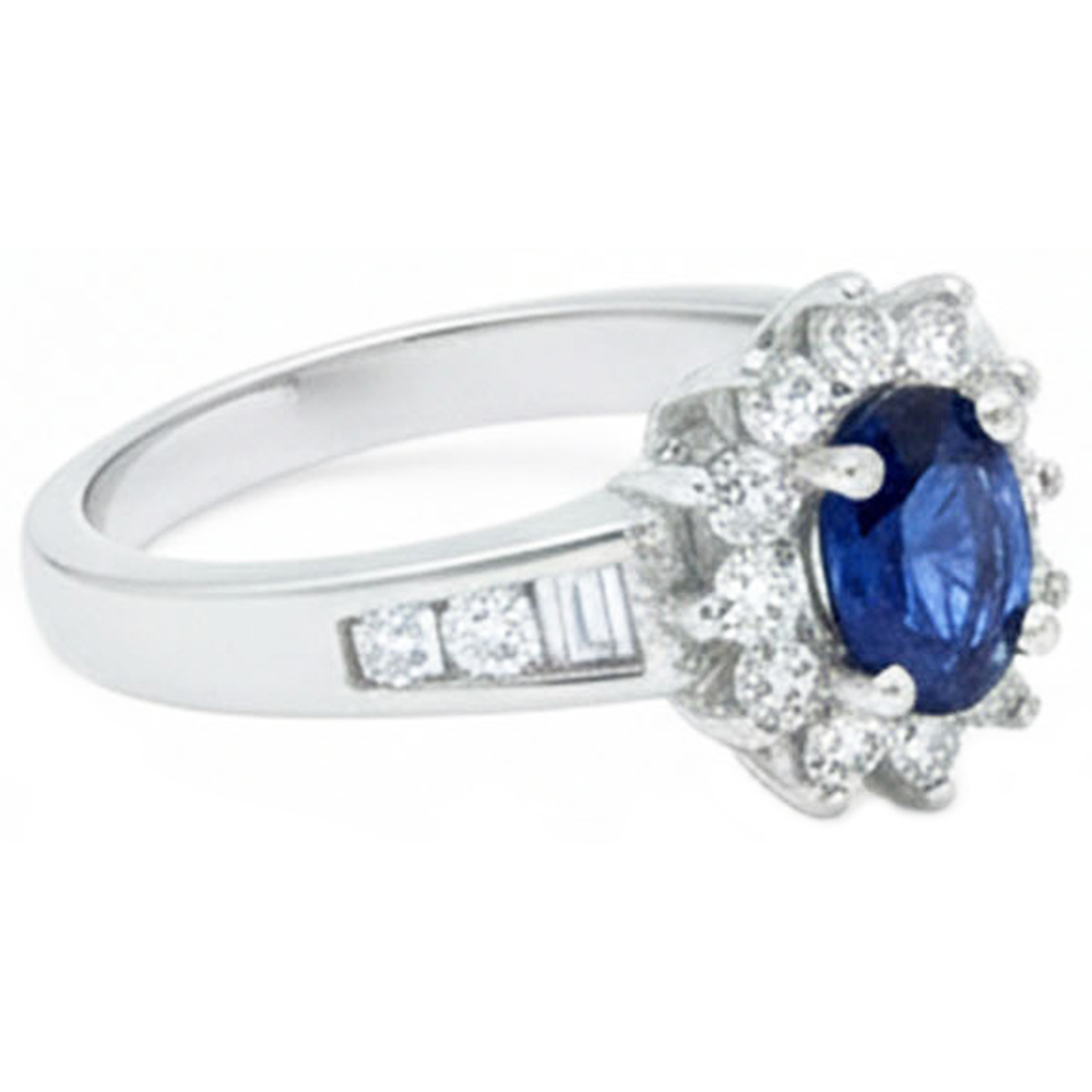 naturel oval diamant 2.40carats bague détail rapproché