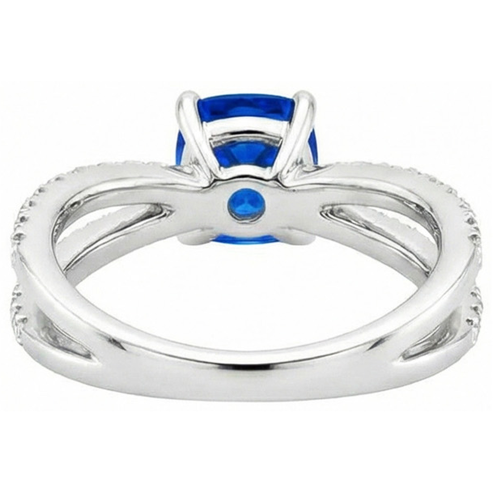naturel cushion diamant 2.50carats bague sur blanc