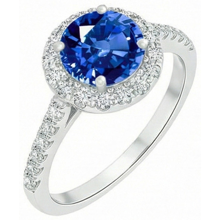 naturel round diamant 4carats bague détail rapproché