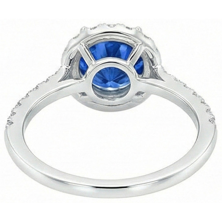 naturel round diamant 4carats bague sur blanc