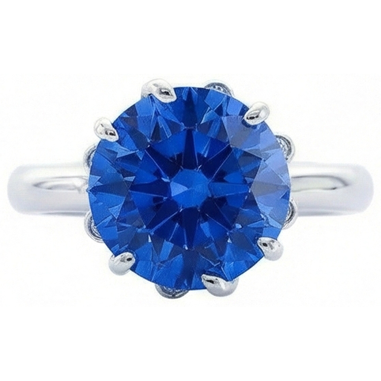 naturel diamant 1.90carats bague angle de côté