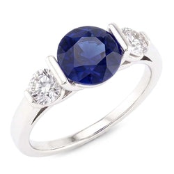 Bague Saphir Ceylan Avec Diamants