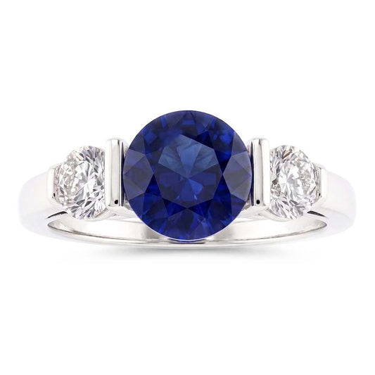 Bague Saphir Ceylan Avec Diamants