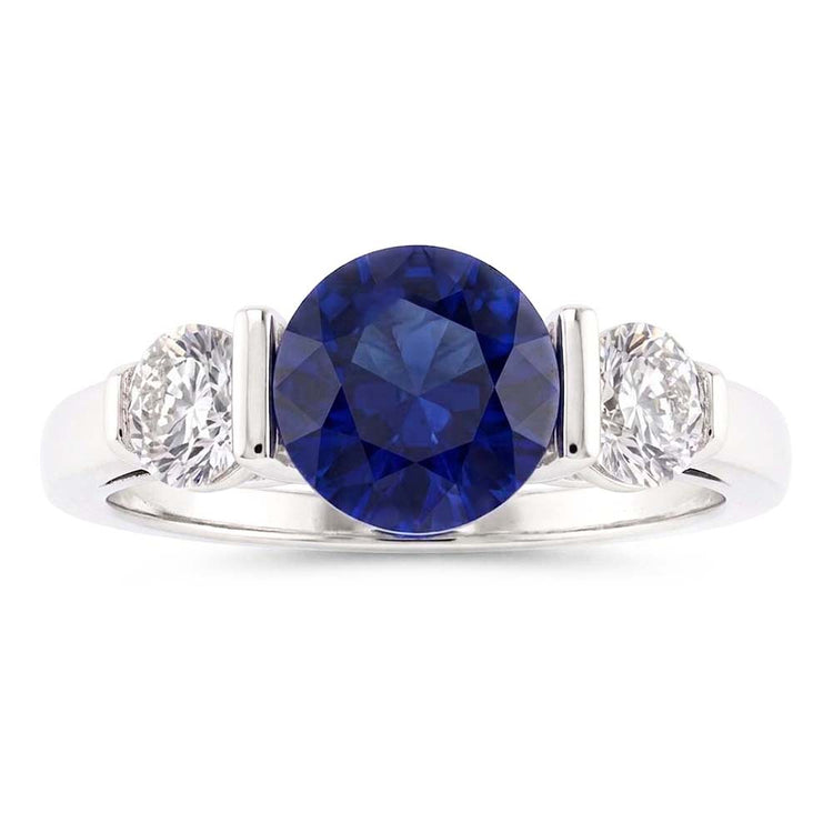 Bague Saphir Ceylan Avec Diamants