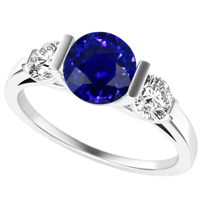 Bague Saphir Ceylan Avec Diamants
