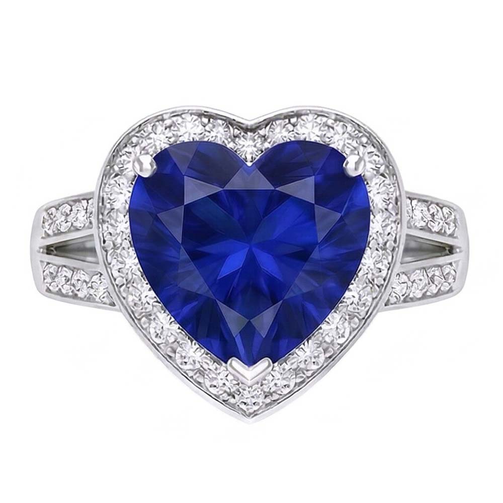 naturel round diamant 4.50carats bague vue de face