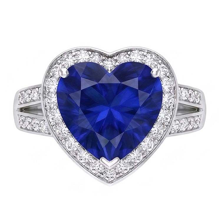 naturel round diamant 4.50carats bague vue de face