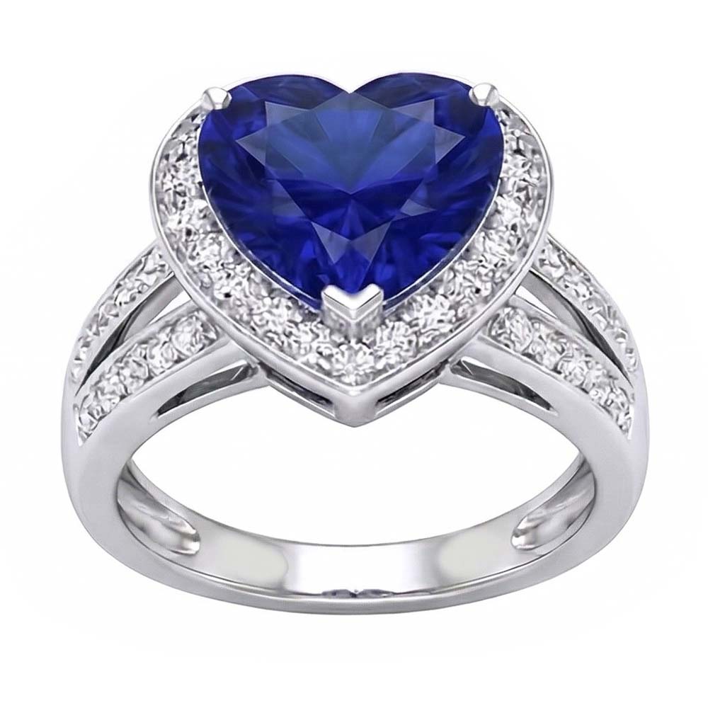 naturel round diamant 4.50carats bague angle de côté