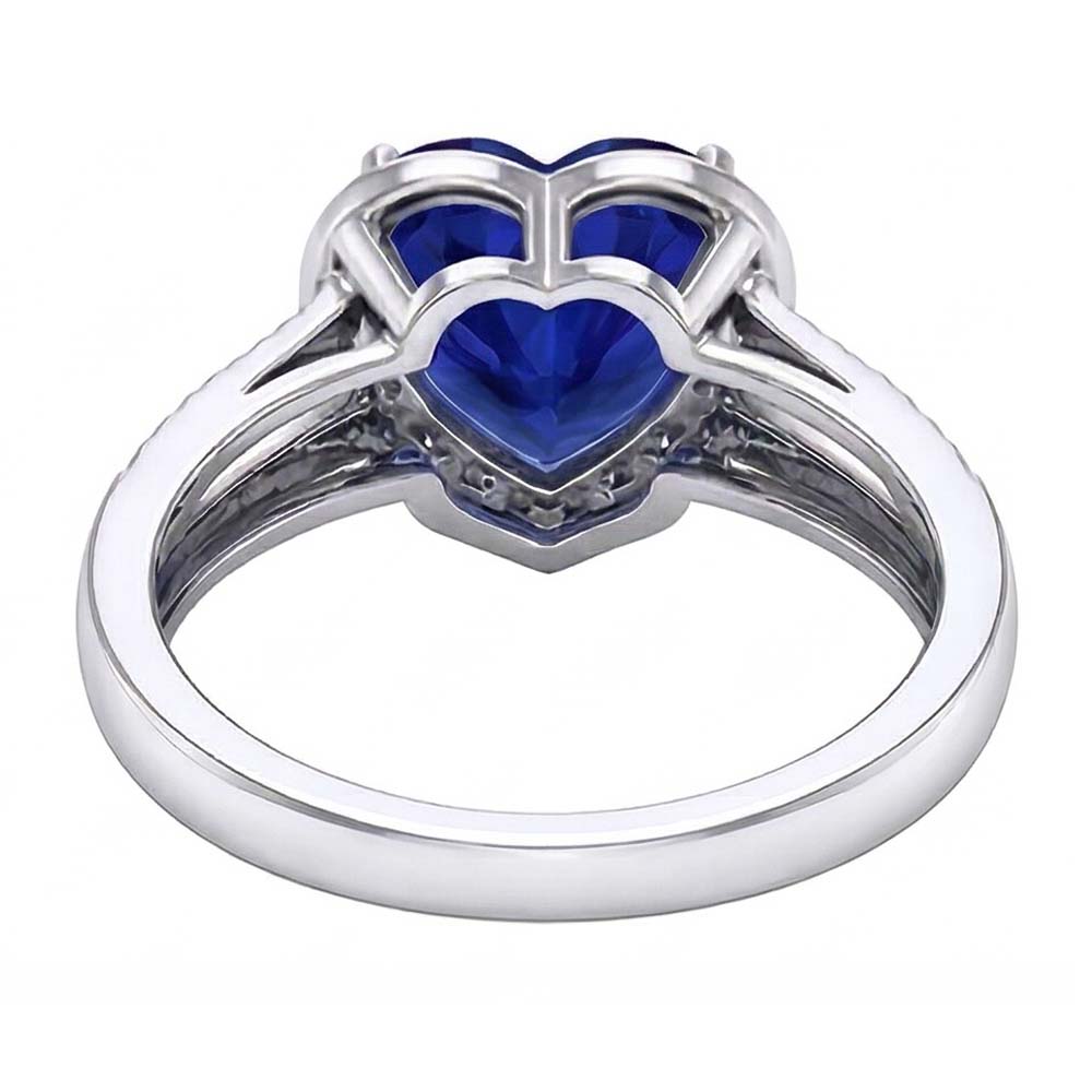 naturel round diamant 4.50carats bague vue de profil