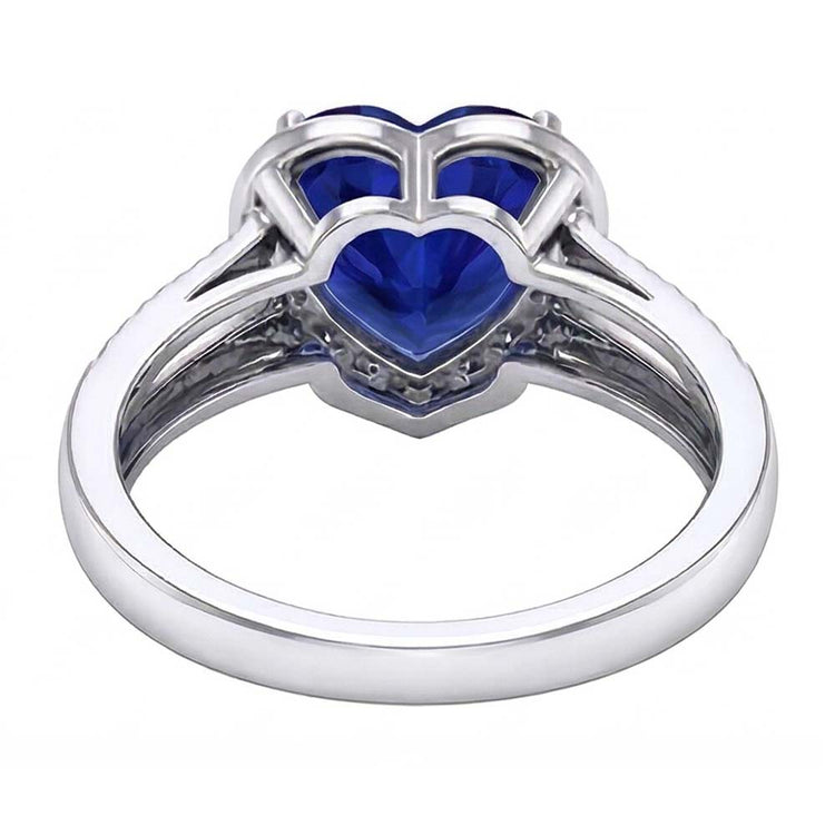 naturel round diamant 4.50carats bague vue de profil