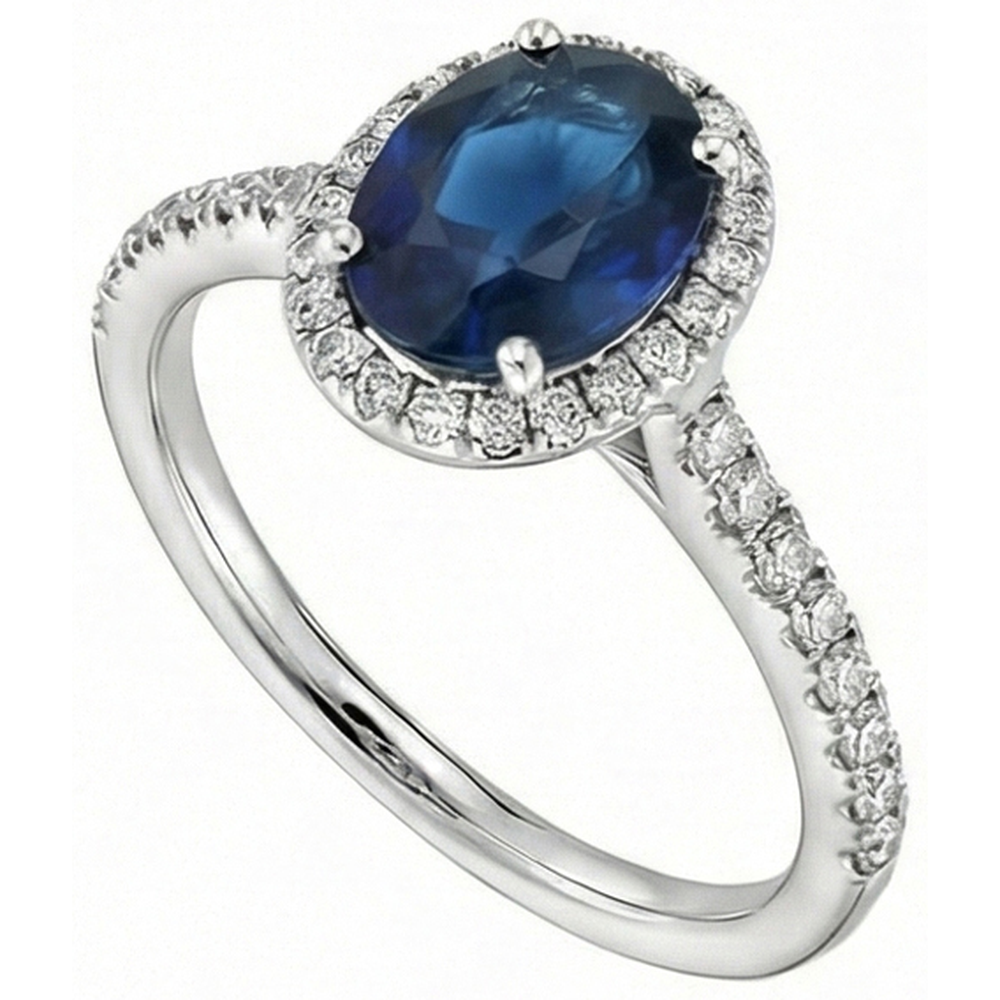 naturel round diamant 2.75carats bague vue de face