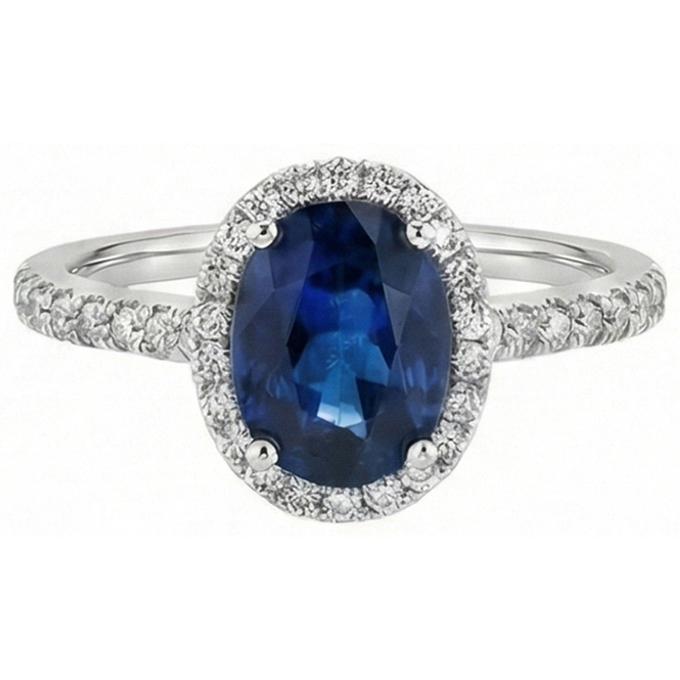 naturel round diamant 2.75carats bague vue de dessus