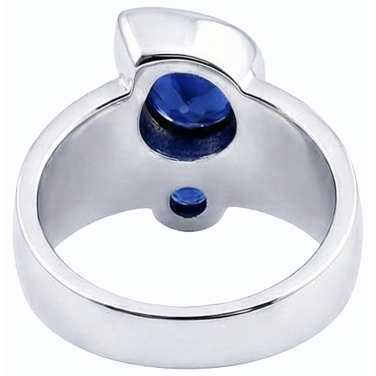 Bague Saphir Ceylan Pierres Précieuses Style Antique 2.75 Carats Bijoux Femme