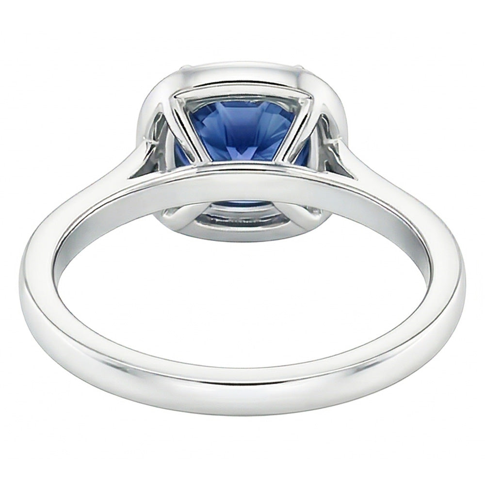 naturel round diamant 3.50carats bague vue de profil