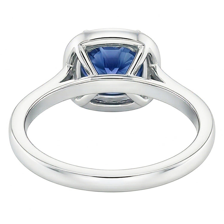 naturel round diamant 3.50carats bague vue de profil