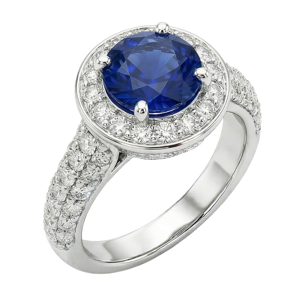 naturel oval diamant 4carats bague vue de face
