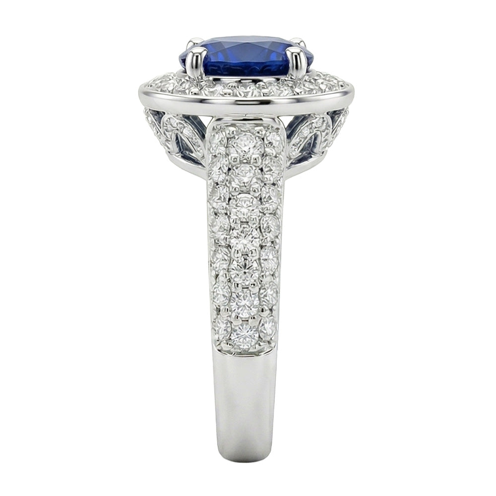 naturel oval diamant 4carats bague détail rapproché